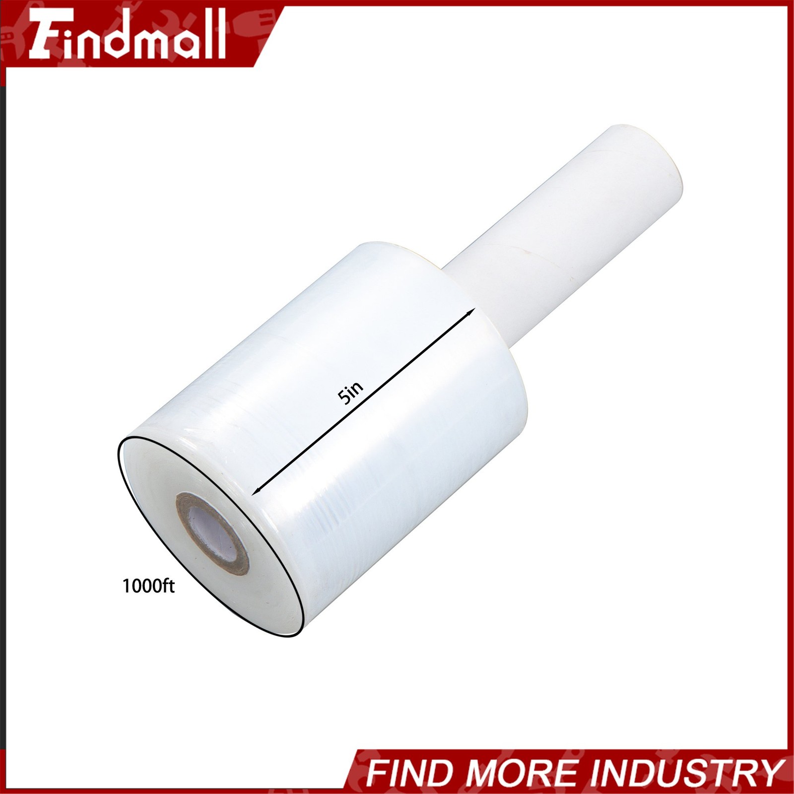 Findmall 12 Rolls 5 Inch x 1000 Ft Stretch Shrink Film Hand Wrap With Handle