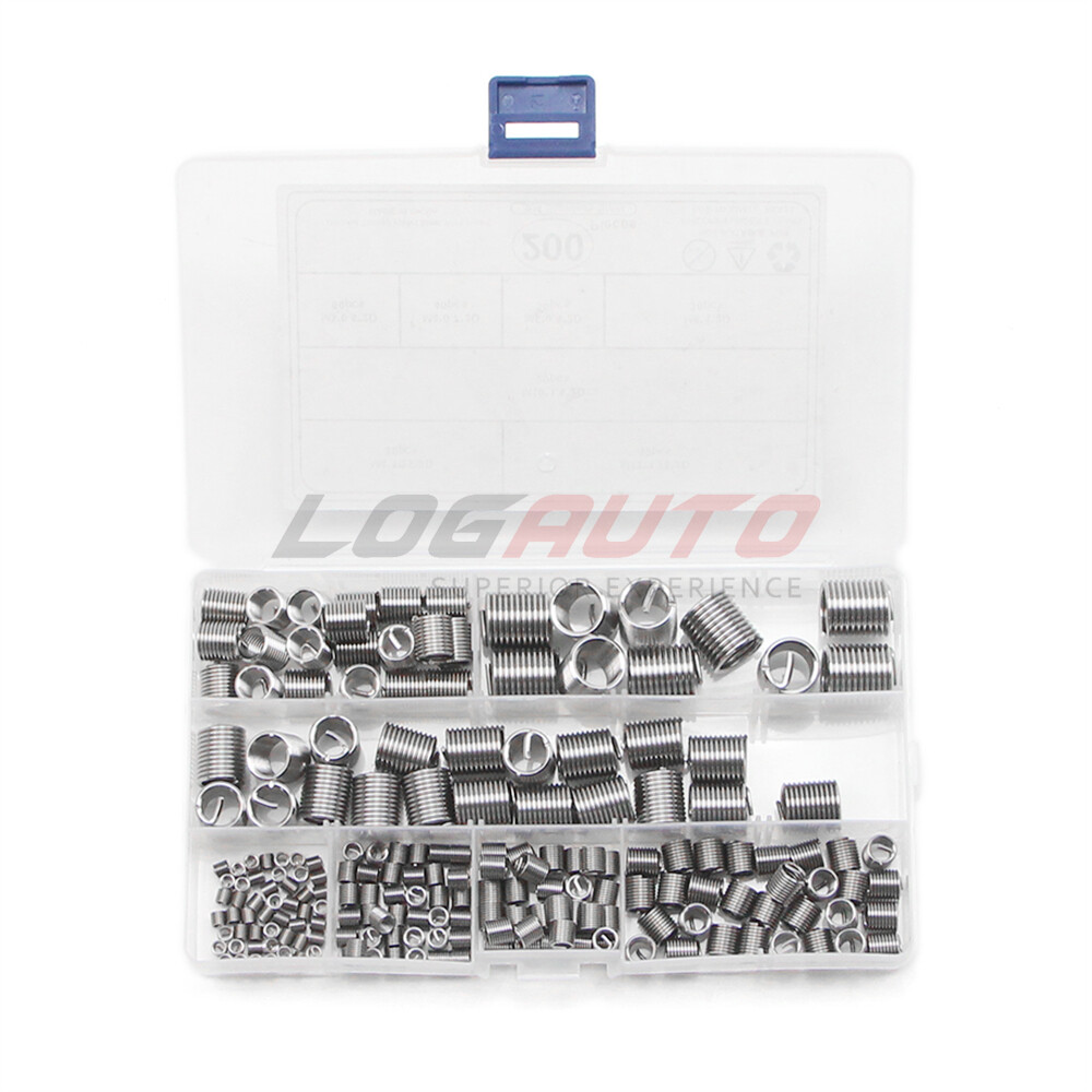 200Pcs Thread Insert Helicoil Kit M3 M4 M5 M6 M8 M10 M12 Inserts Stainless Steel