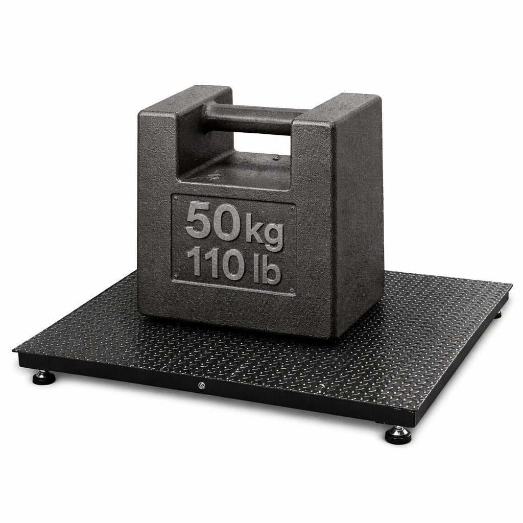 Heavy Duty 48″x48″ Floor Scale 2500 x 0.5 lb NTEP Approved with Indicator