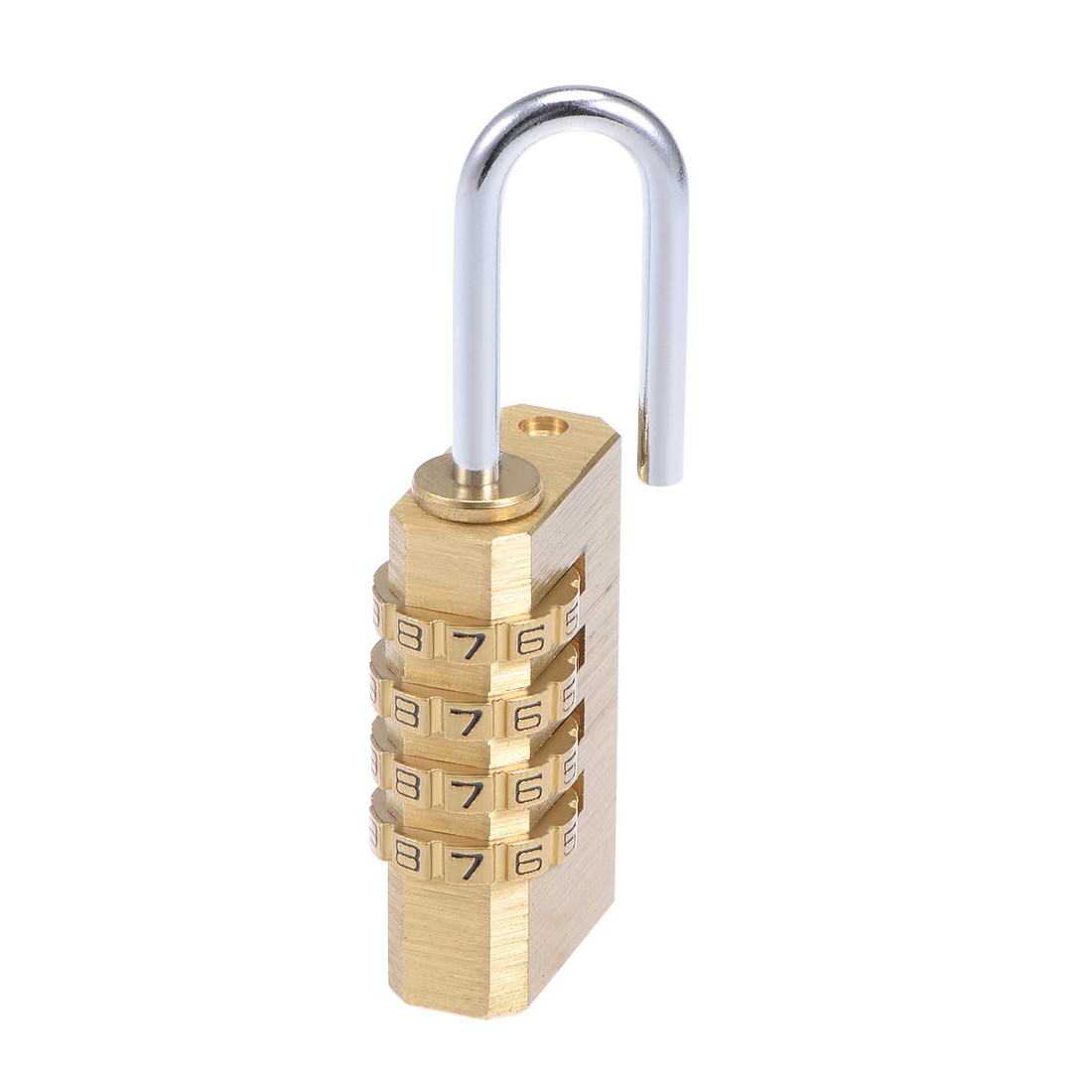 2Pcs 4 Digit Combination Padlock 3mm Shackle 21mm Body Width Brass Lock