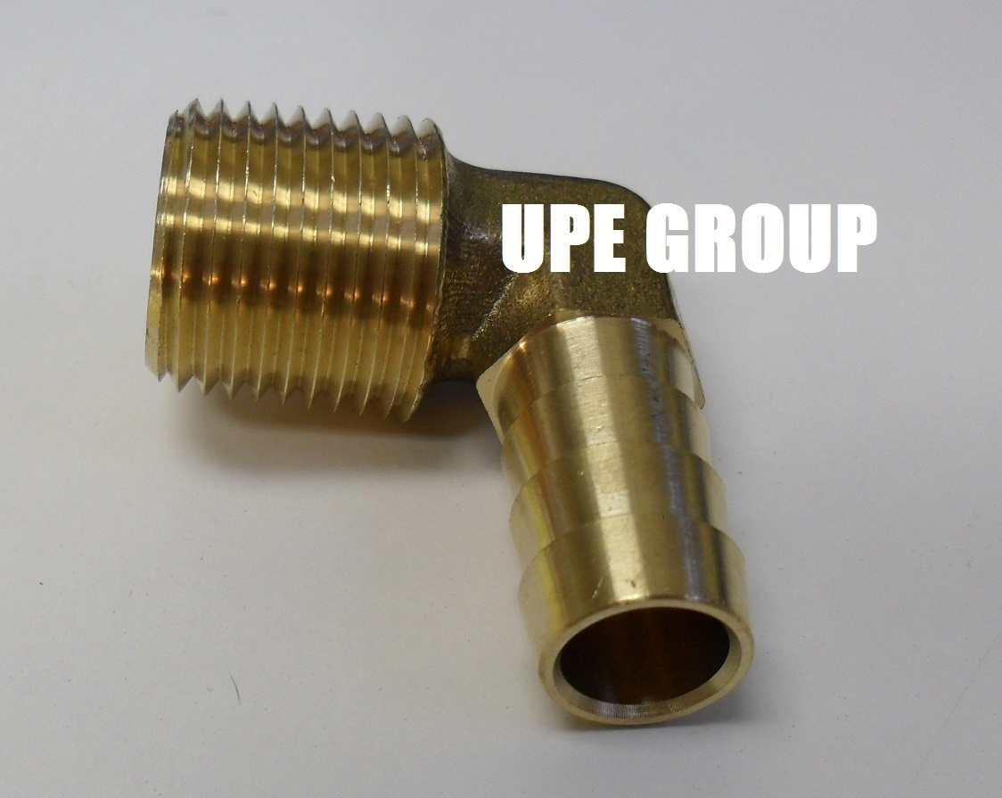 1/2 HOSE BARB ELBOW X 1/2 MALE NPT Brass Pipe Fitting Thread Gas Fuel Water Air
