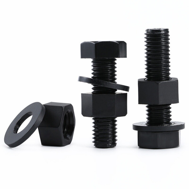 Plastic Hex Head Screws Black Nylon Bolts With Nut Washer M3 M4 M5 M6 M8 M10 M12