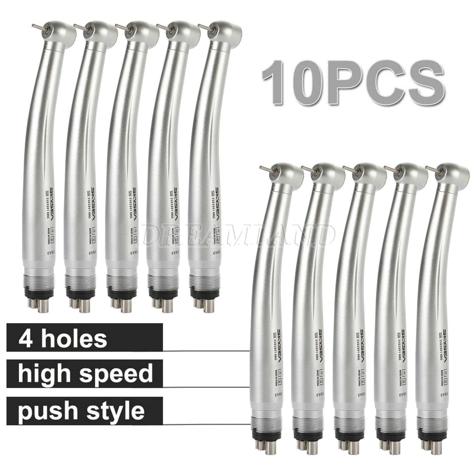 SKYSEA Dental High Speed Handpiece 4 Hole 1-10 PCS USA 1 Year Warranty