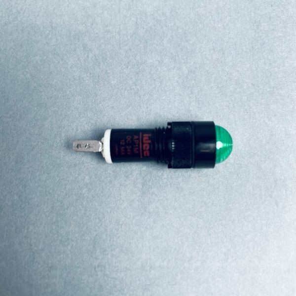 IDEC Led Pilot Light Green Domed Cap Total of 7 Bulbs