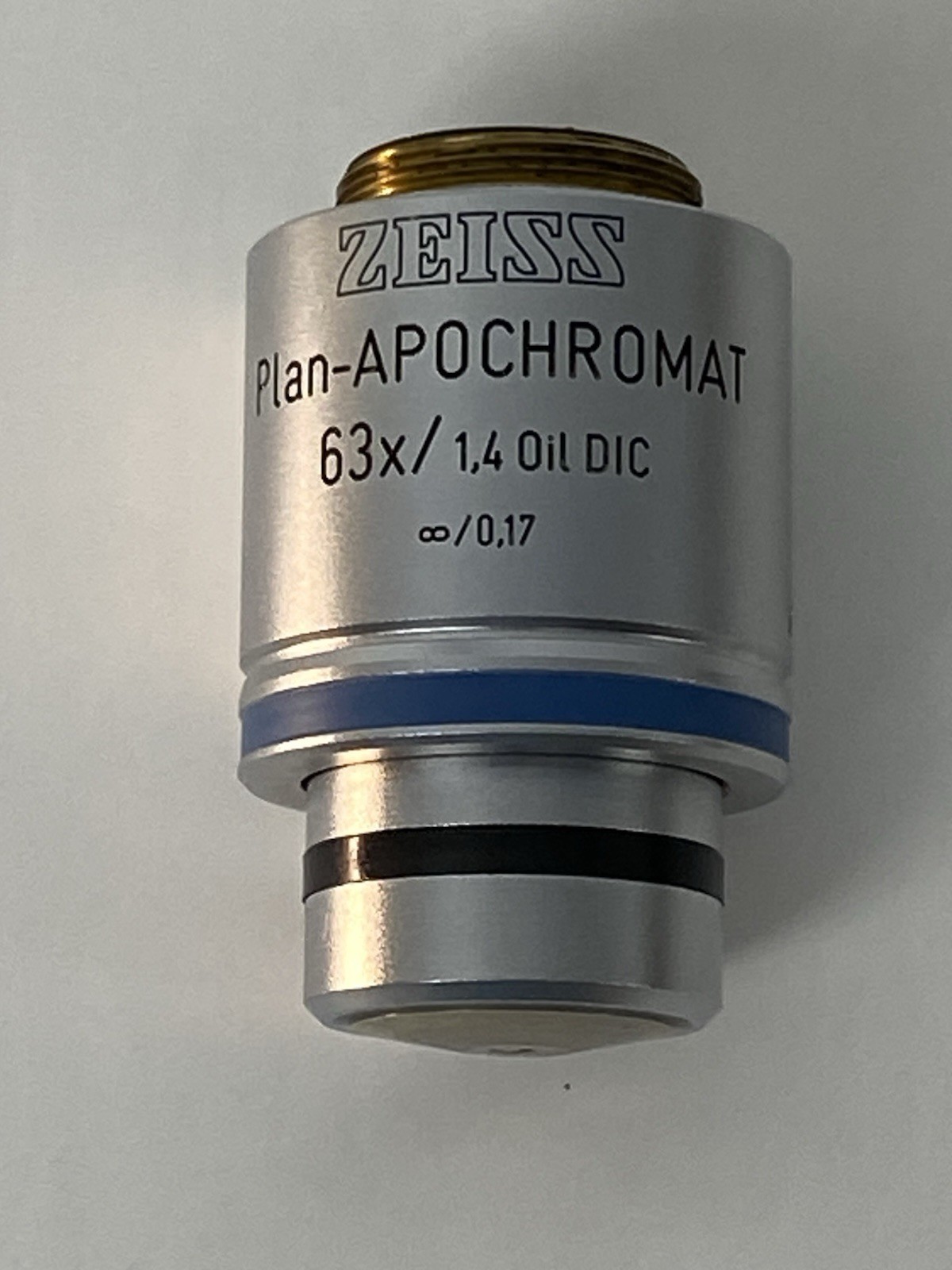 ZEISS 440762-9904 PLAN-APOCHROMAT 63X/1.4 OIL DIC ∞/0.17 MICROSCOPE OBJECTIVE