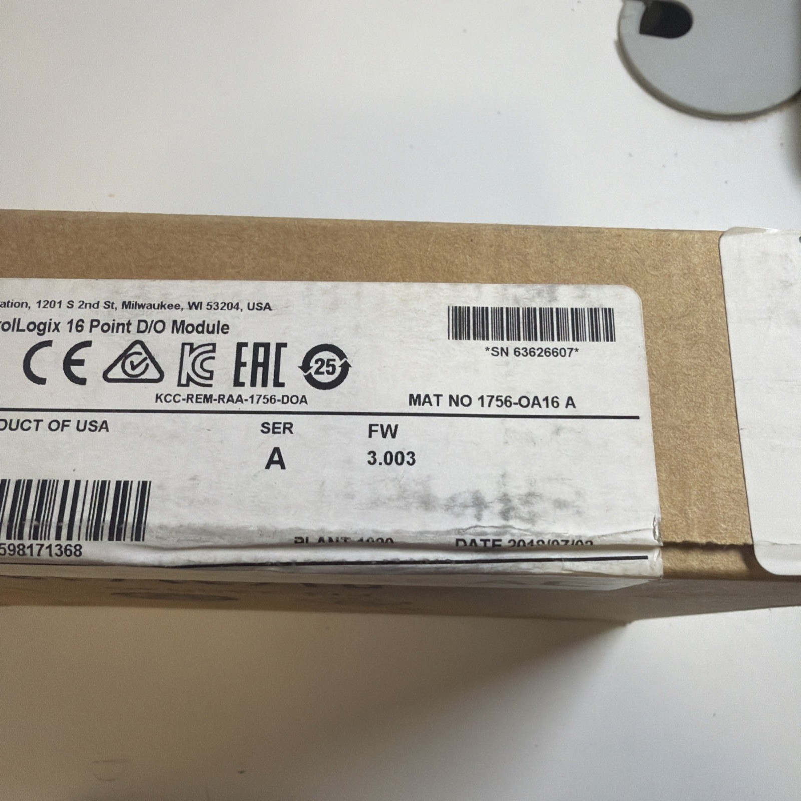 New Allen Bradley 1756-OA16 Series A ControlLogix 16 Point Module