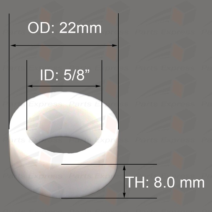 [2-PK] Premium TEFLON Jewelry Steamer Sight Glass Gasket for 5/8″ OD Glass