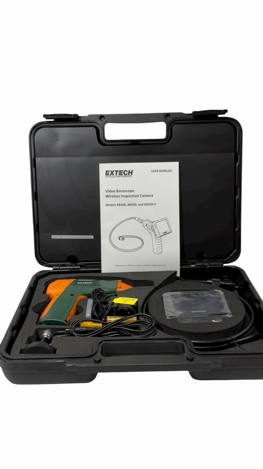 Extech BR250 – Video Borescope / Wireless Inspection Camera With 3 Foot Cable