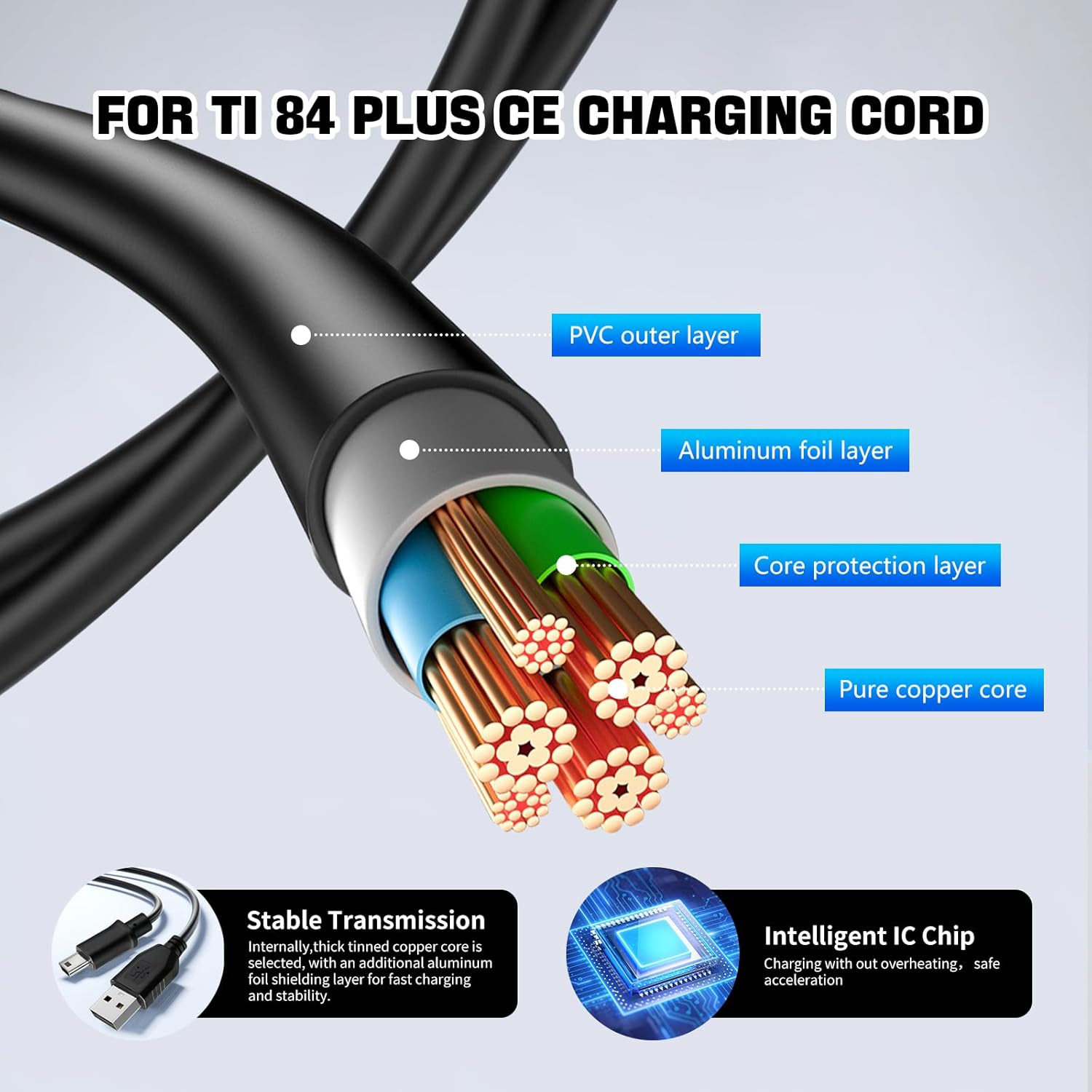 Ti 84 Plus ce Charger, ti84 Plus ce Charger Cable for Texas Instruments Calculat