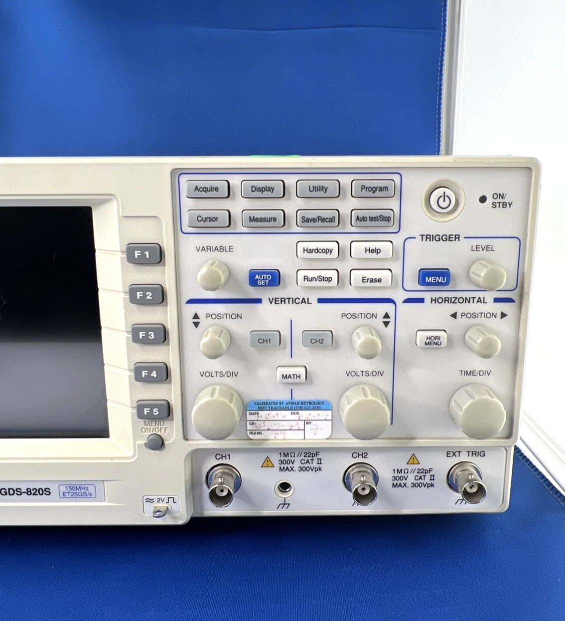 GW Instek GDS-820S 150MHz 2-Channel Digital Storage Oscilloscope Tested Working