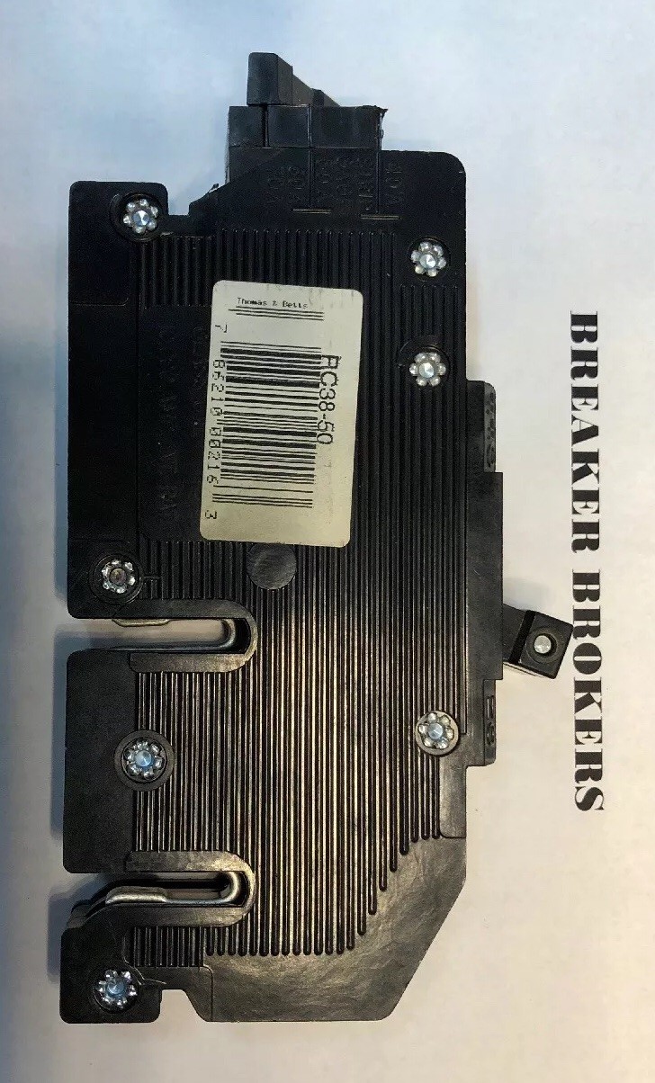 Zinsco GTE Sylvania 50 AMP 2 Pole Breaker Type RC-38 with 240V PIN SHIPS TODAY