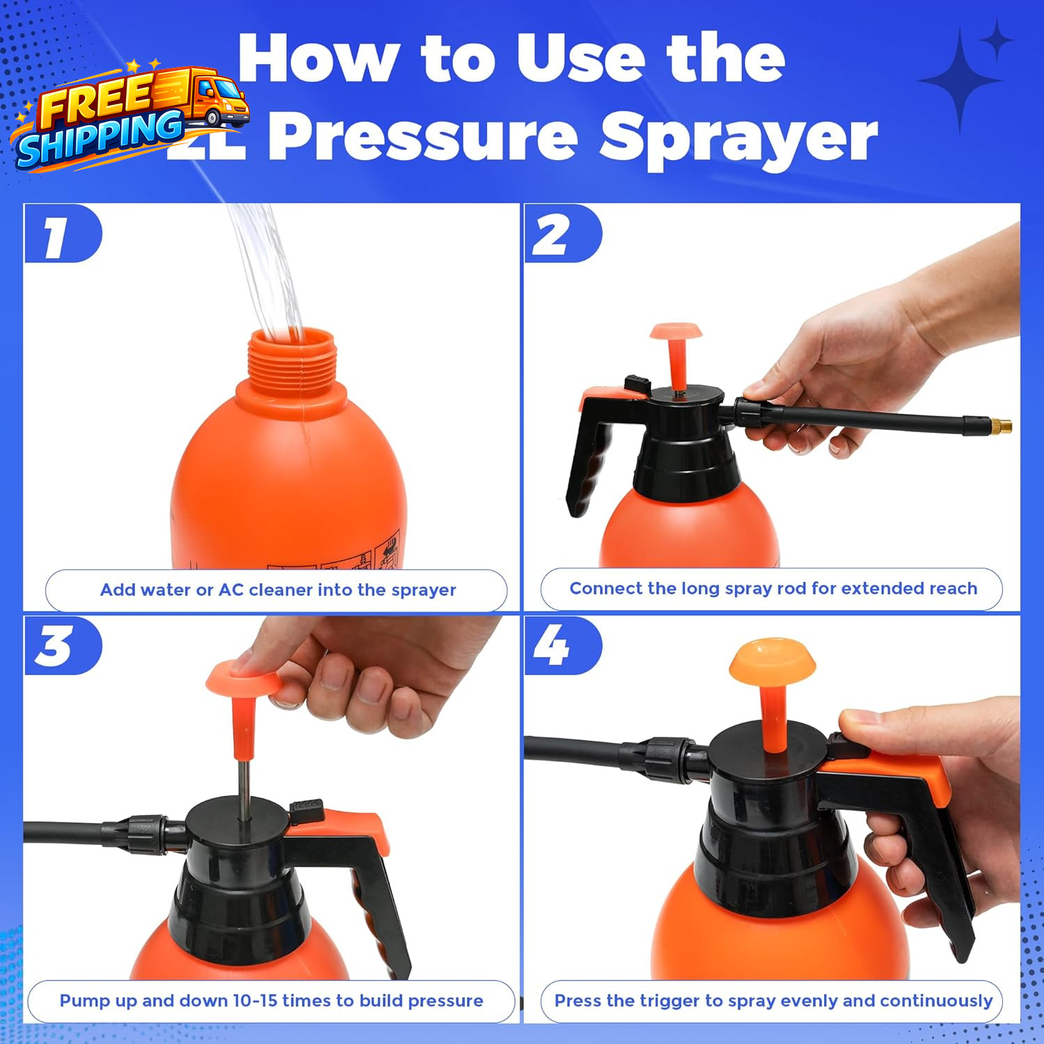 Mini Split Cleaning Kit Waterproof Mini Split Cleaning Bag with 2L Rotatable