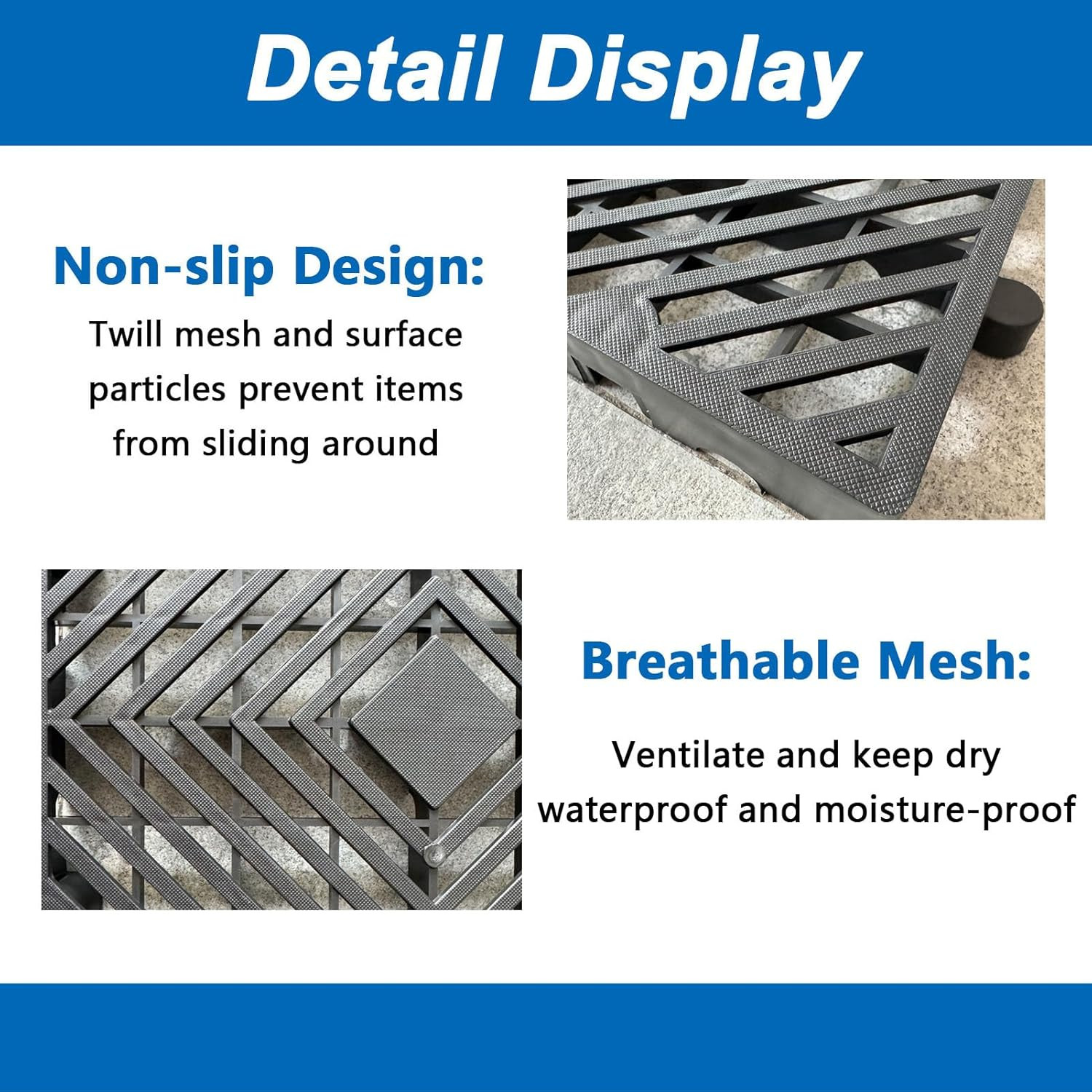 Lightweight Moisture-Proof Plastic Pallets for Indoor and Outdoor Use (6 Pcs)
