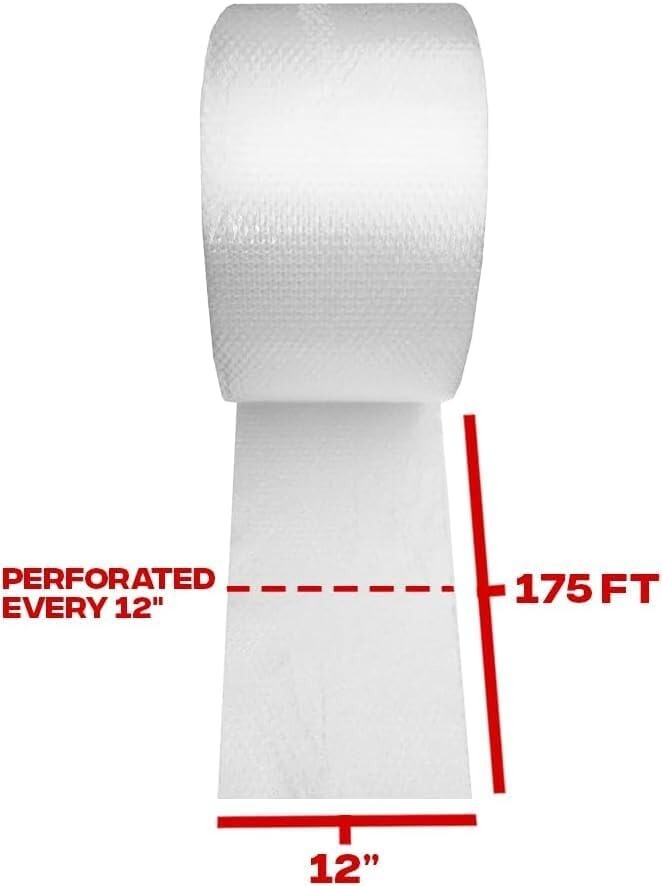 3/16″ x 700′ Ft Bubble Roll Small Bubbles 12″ Wide Yens Quality Cushion Wrap