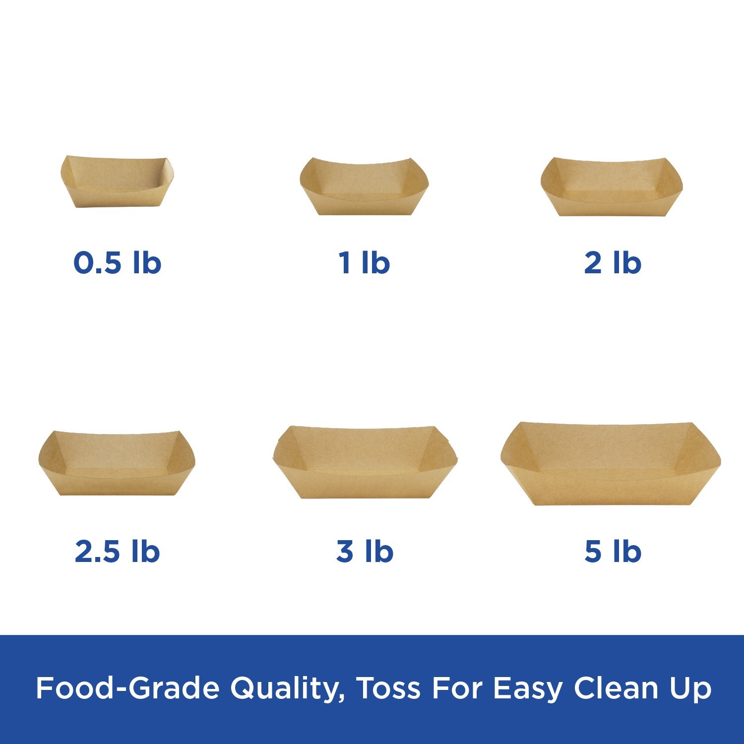 Karat Food Tray (Kraft) – 0.5 lb, FP-FT050K