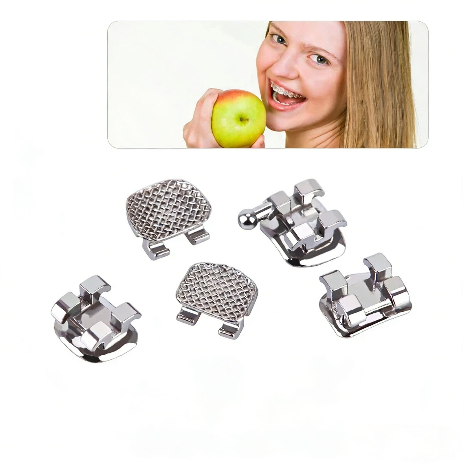 MacDent Dental Orthodontic Brackets Brace Mini Roth MBT Standard 022/018 Hooks
