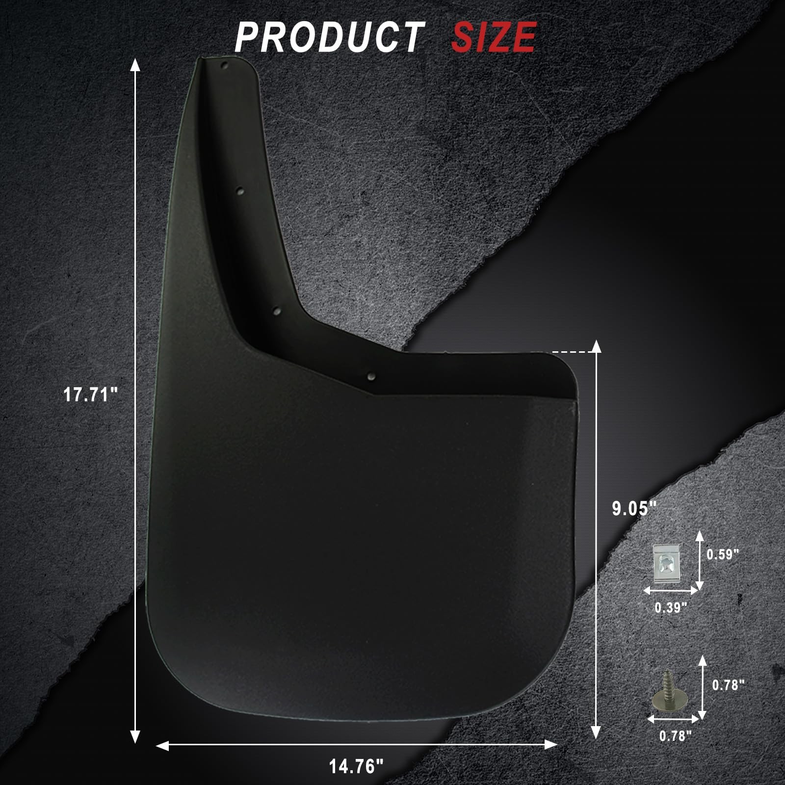 2007-2013 Chevy Silverado 1500 Mud Flaps Off-Road No-Drill Front Rear w/Hardware