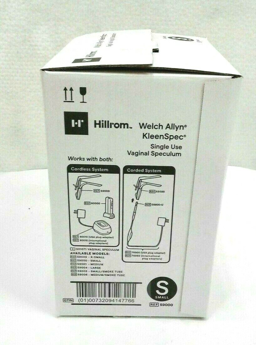 Welch Allyn KleenSpec 59000 Single Use Vaginal Speculum Size Small Box of 24