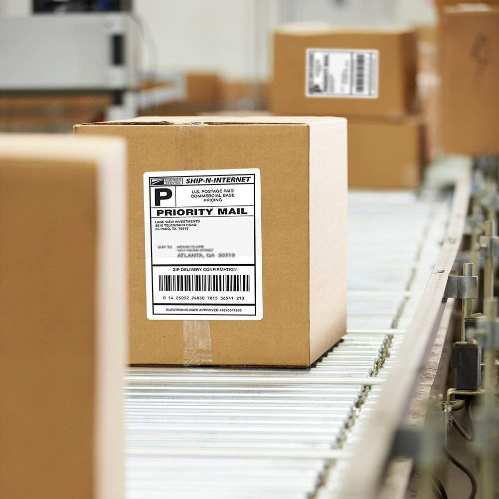 Shipping Labels with Rounded Corner, 8.27 x 5.32 Inches Half Sheet Self Adhes…