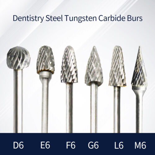 10 Pcs Dental Lab Polishing Bur Drills Tungsten Steel Carbide Burs Burrs 2.35MM