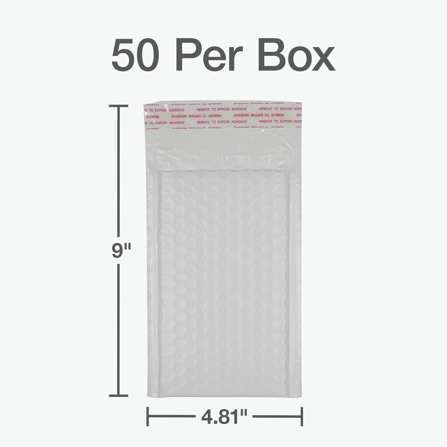 Bubble Mailers, 4 x 8 Shipping Envelopes, Self-Seal, Durable White Padded Env…