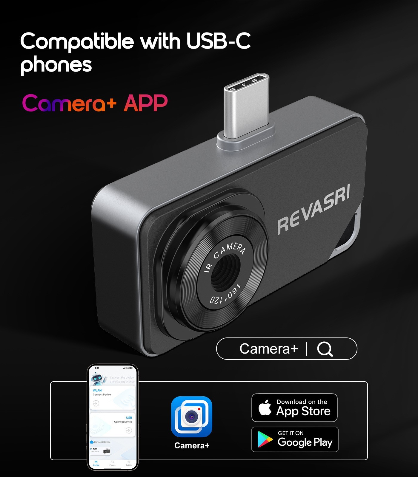 Thermal Camera for iPhone & Android, 320×240 IR Thermal Imager USB-C -4°F~842°F