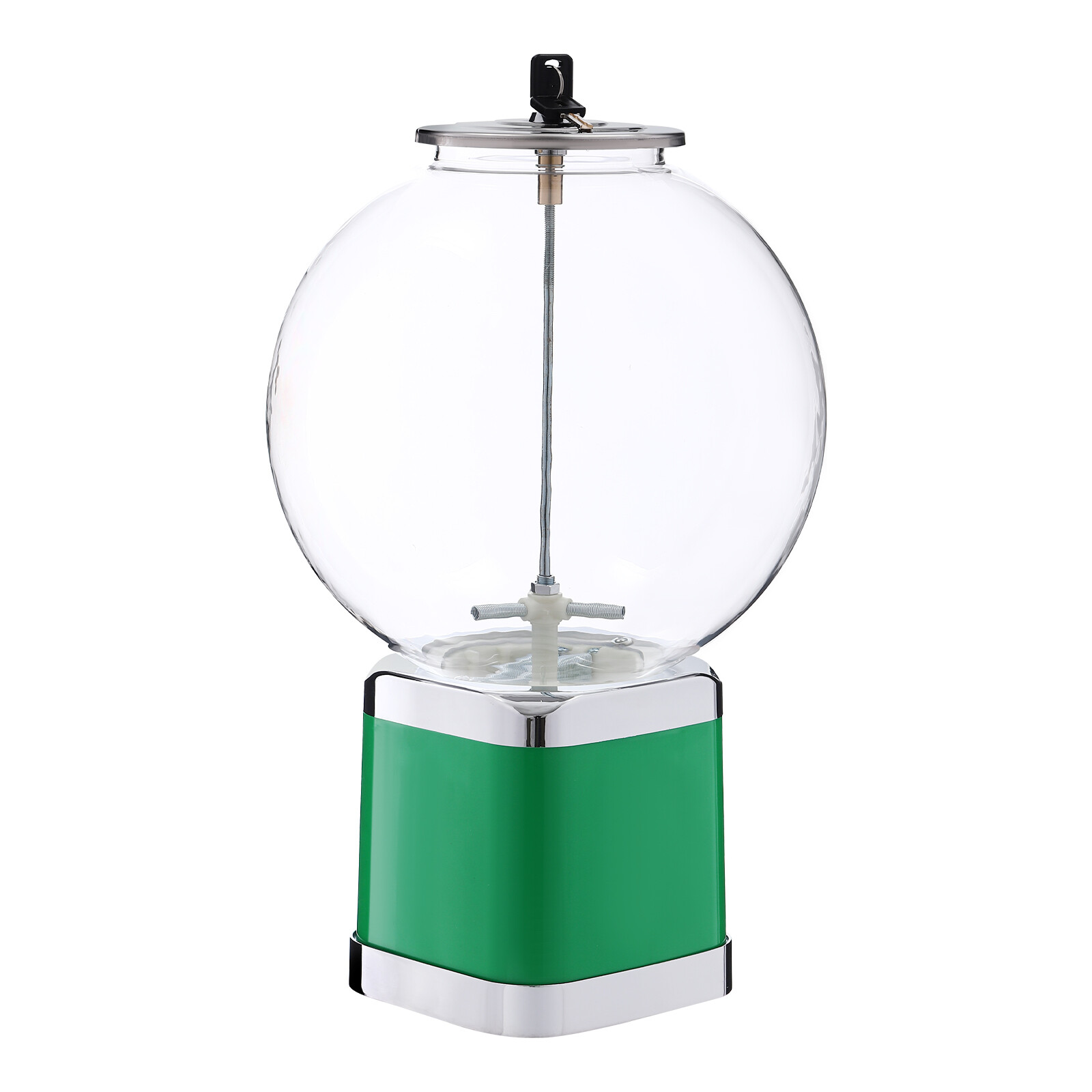 Gumball Machine With Coin Bank – Green Vintage Bubble Gum Candy Dispenser USA