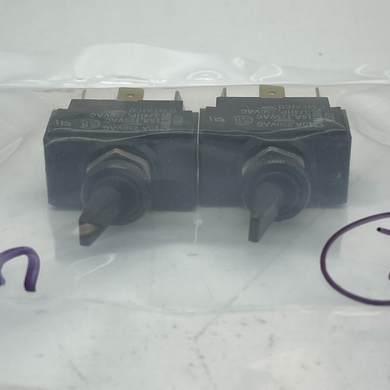 Carling Mexico On/Off/On Toggle Switch – 10A/250V, 15A/125V, 3/4 HP – Pack of 2