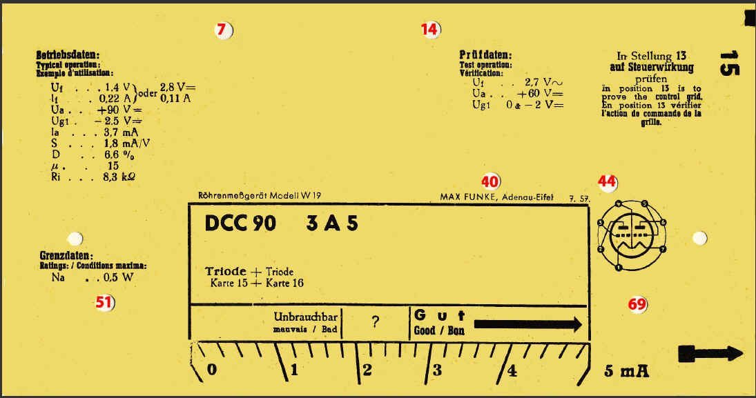 Max Funke W 19.W 19 S Test Cards Tube Tester ISBN 978-3-944679-01-3