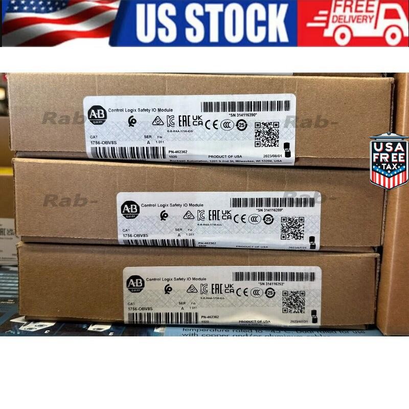 AB 1756-OBV8S ControlLogix Safety I/O Module 1756OBV8S New Sealed US Free Tax