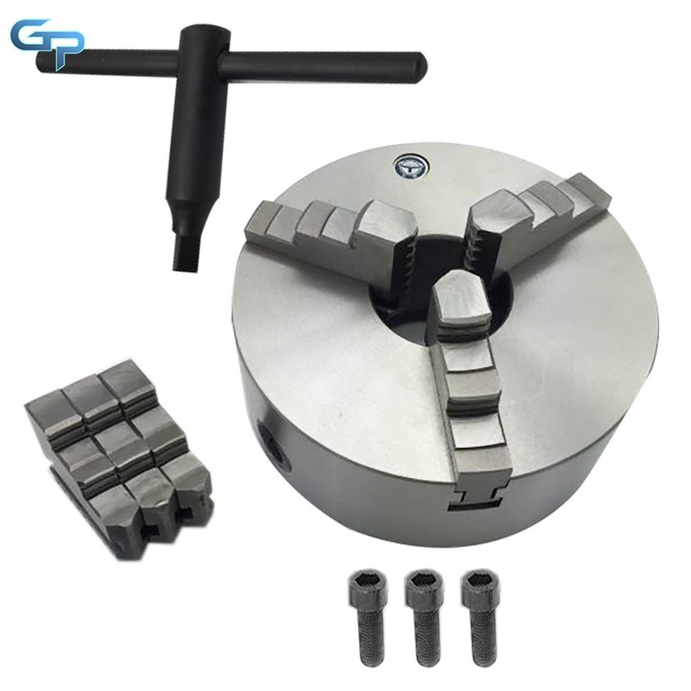 3 Jaw Lathe Chuck Manual Chuck 3″ K11-80 Self-centering Lathe Drilling Part 80mm