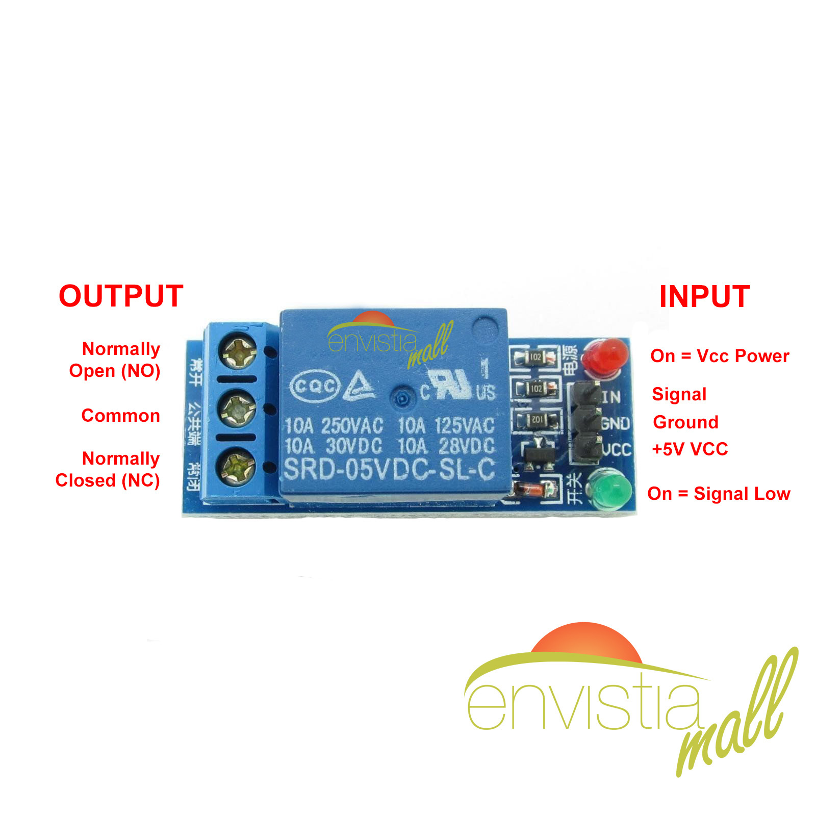 1 Channel Power Relay Module 250V/10A 5V Control for Arduino