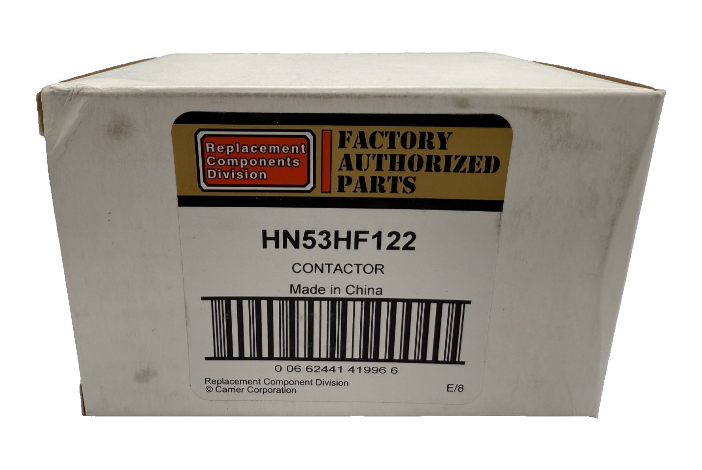 Carrier Contactor HN53HF122 Three Pole, 75 Amp, Screw Terms, 115VAC Coil