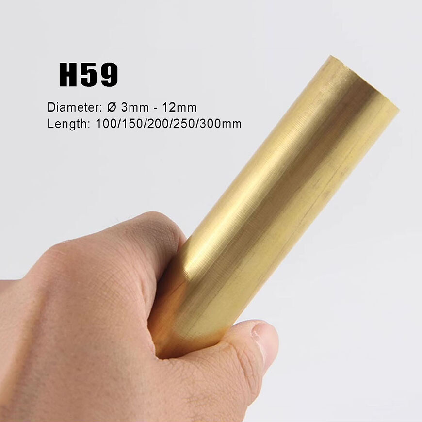 H59 Brass Metal Round Bar Rod Solid, Ø 3mm – 120mm , 100/150/200/250/300mm Long