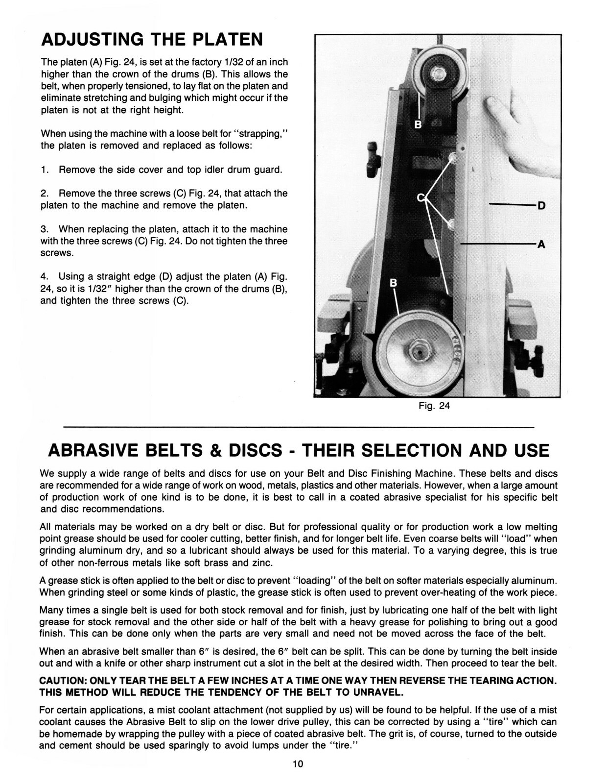 Delta 6″ Belt 12″ Disc Sander Model 31-730 Instruction & Parts List Manual #1591