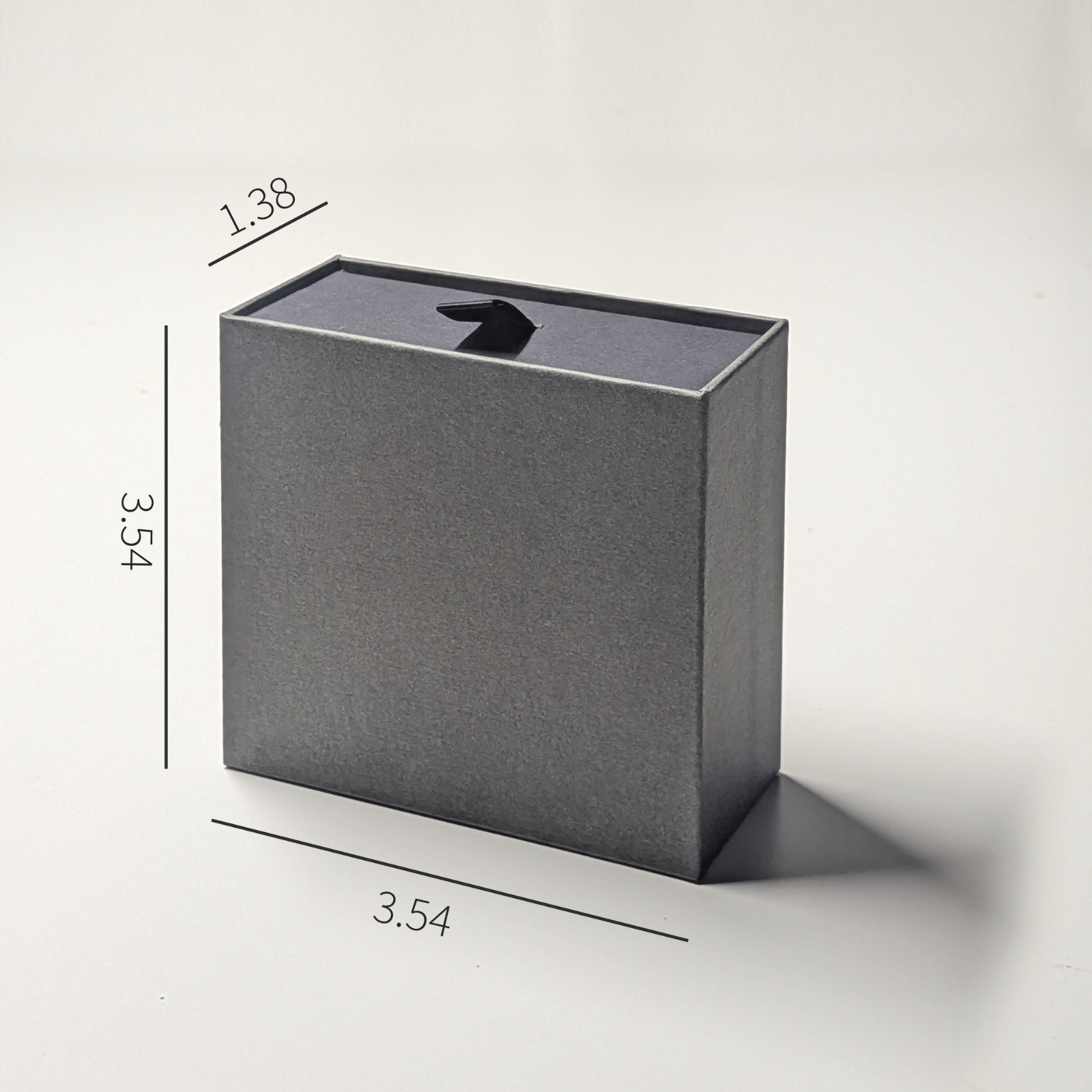 Sliding Drawer Gift Box Ribbon Pull Dark Grey Packaging 190 boxes