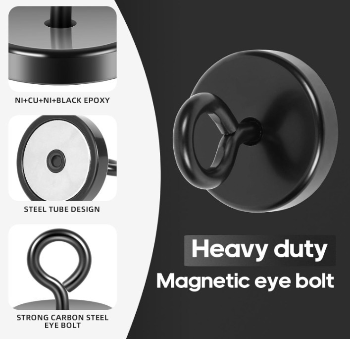 Large Fishing Magnets strong Neodymium super Rare Earth Magnet hooks 150-1600Lbs