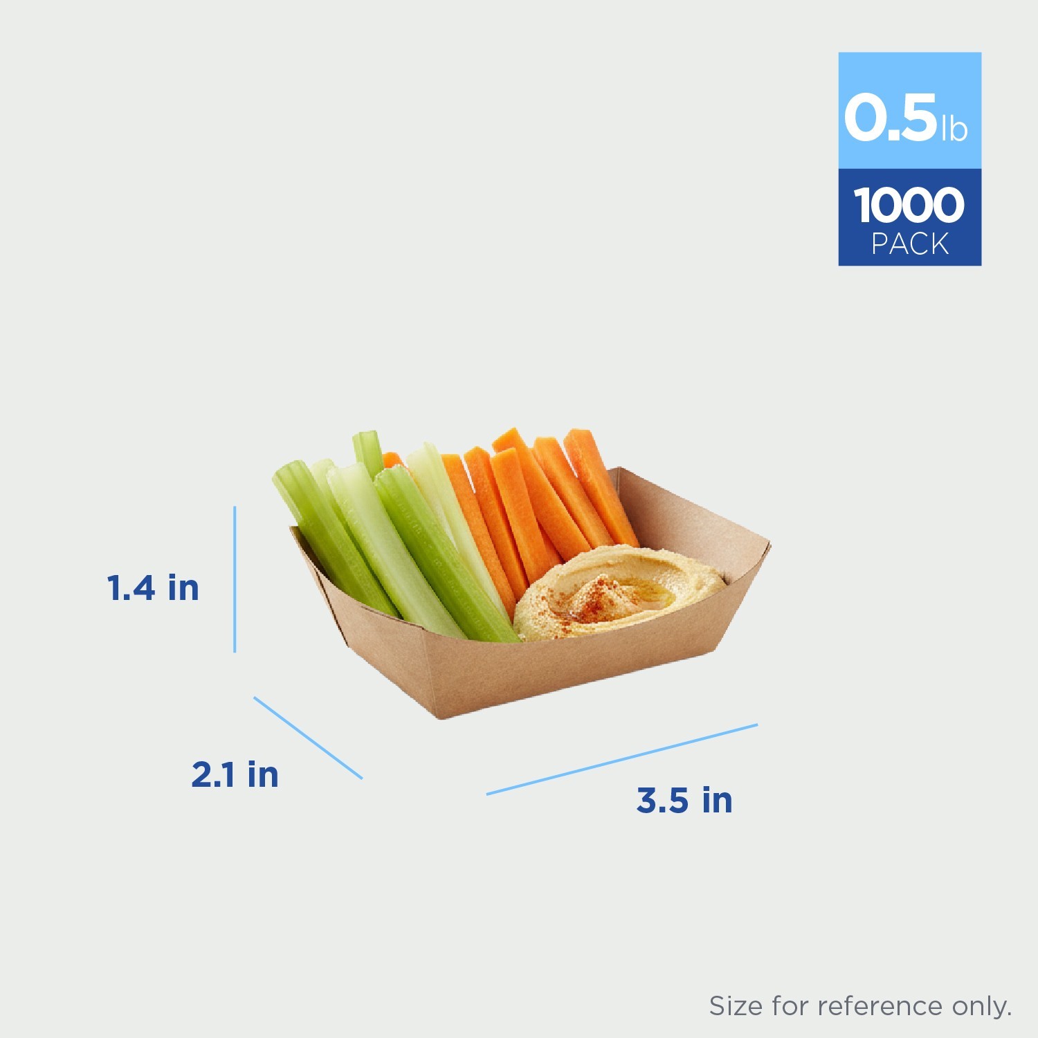 Karat Food Tray (Kraft) – 0.5 lb, FP-FT050K