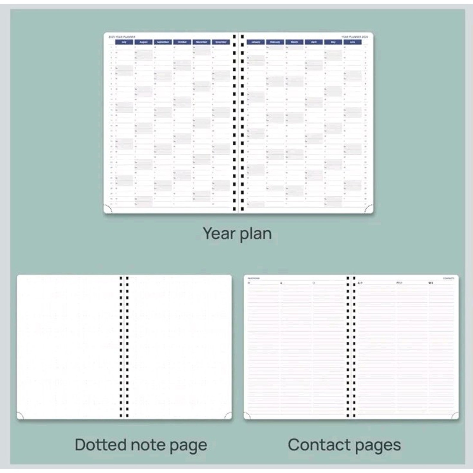 POPRUN 2025-2026 Academic Planner Spiral Bound, 8.5” x 11.25” Appointment Book