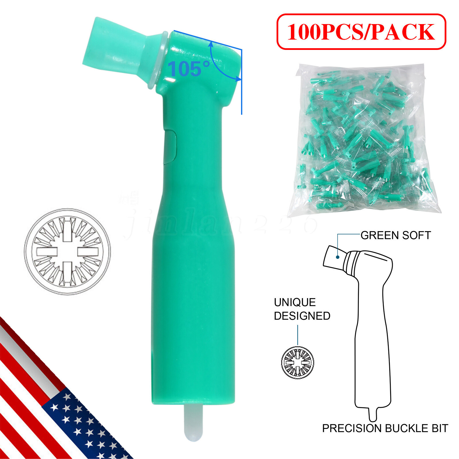 Dental Wireless Implant Electric Torque Wrench Handpiece Tool Driver 360° Rotate