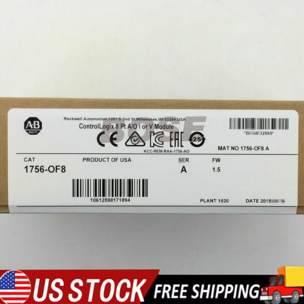 Factory Sealed AB 1756-OF8 SER A ControlLogix 8 Pt Output Module US Free Tax