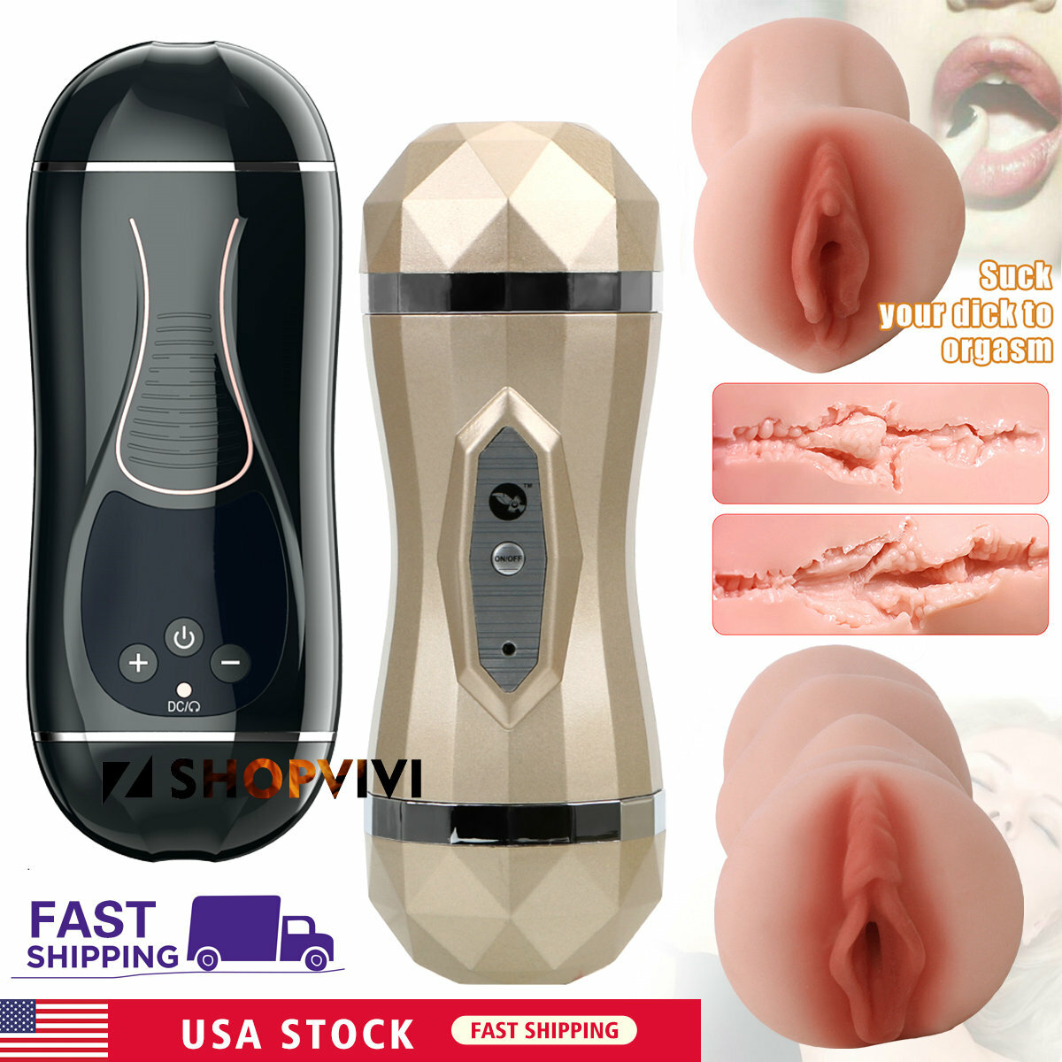 Male Masturbators Automatic Handsfree Stroker Cup Penis Sex Toy Masterbaters CSA