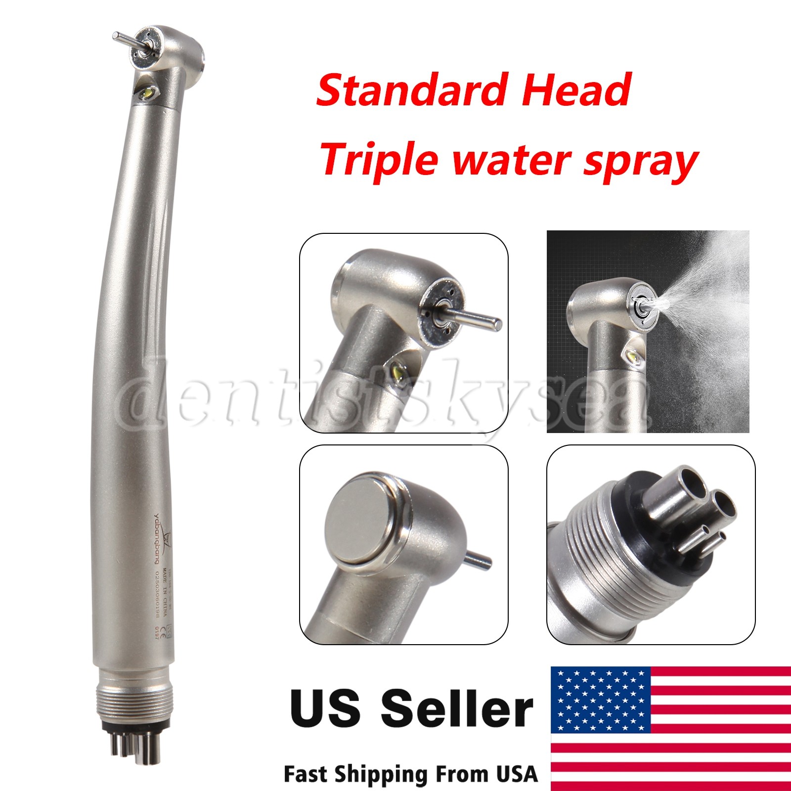 LED Fiber Optic E-generator / High Speed Handpiece 2/4Hole Y1BA Dental