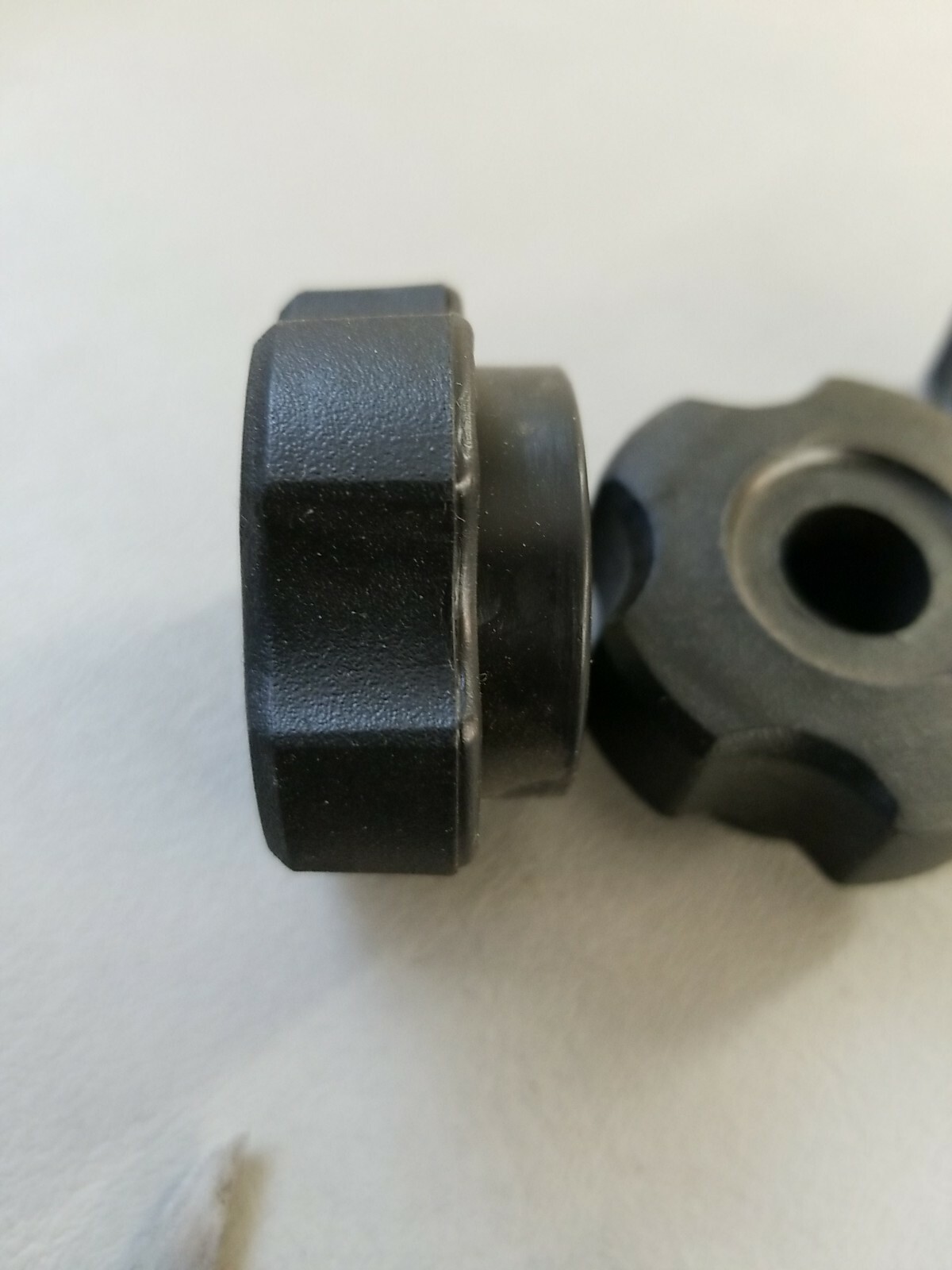 (4) M6x1.0, 6mm Female Thread Plastic Head Screw On Clamping Nuts Knob Black