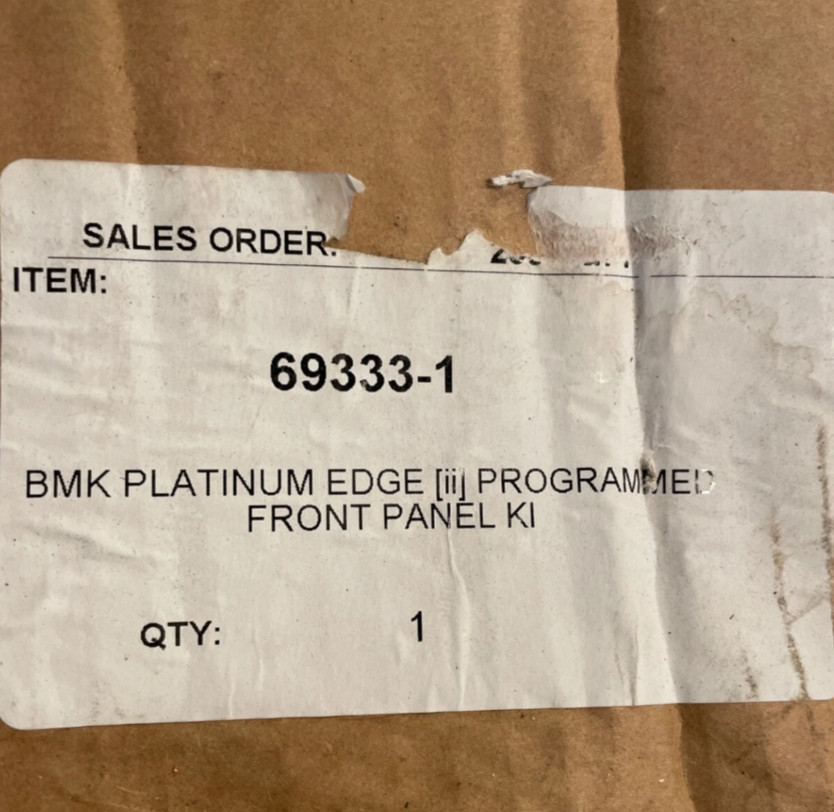 AERCO 69333-1 / BMK PLATNIUM EDGE II FRONT PANEL KIT / NEW!!!🇺🇸