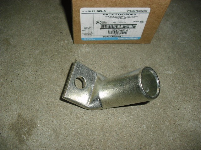 Thomas & Betts 54921BEUB Compression one hole Lug 90 Degree Bend Green 94