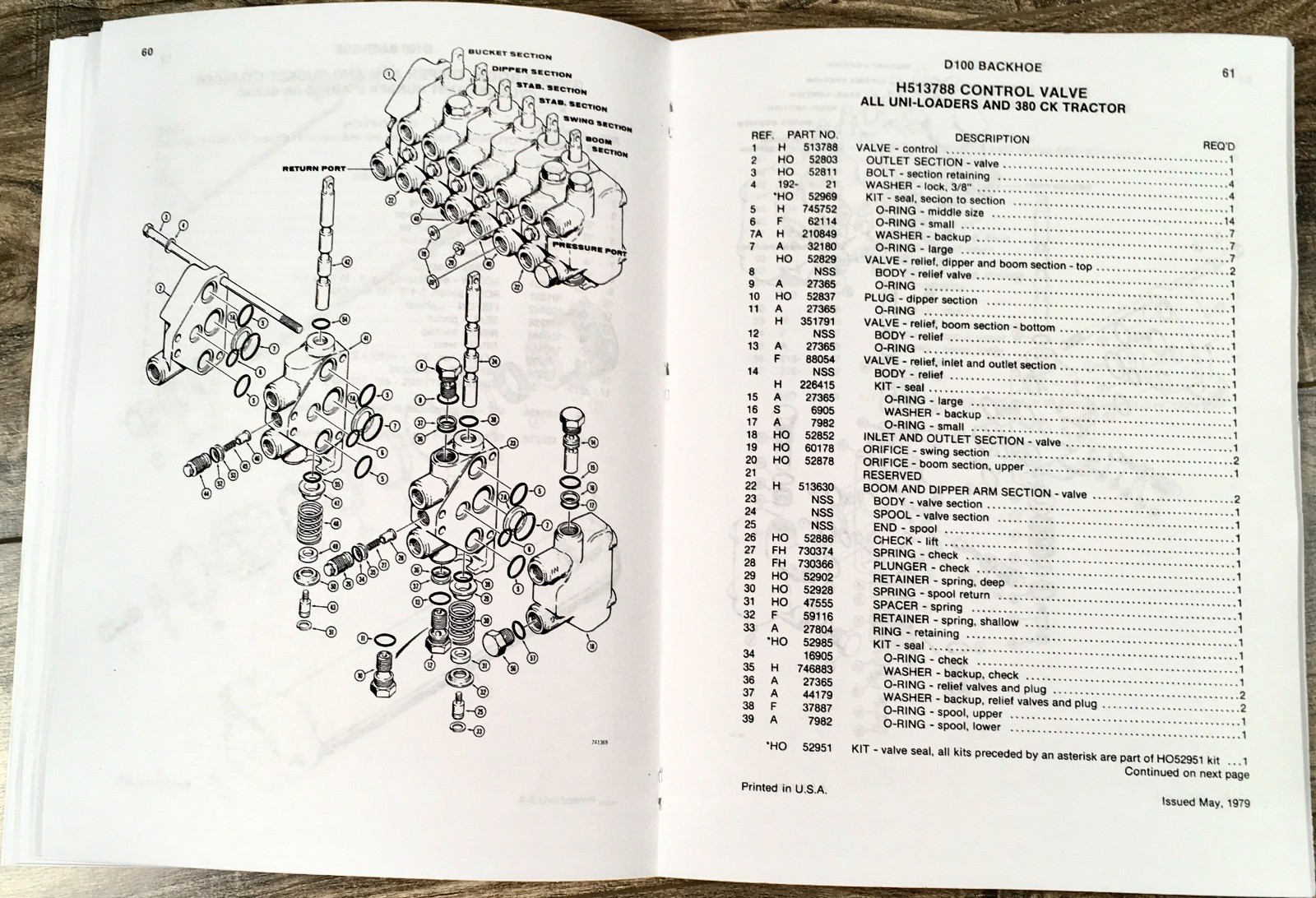 J I Case D100 And D130 Backhoes Parts Catalog Manual N0. B1275 For Uni-Loaders