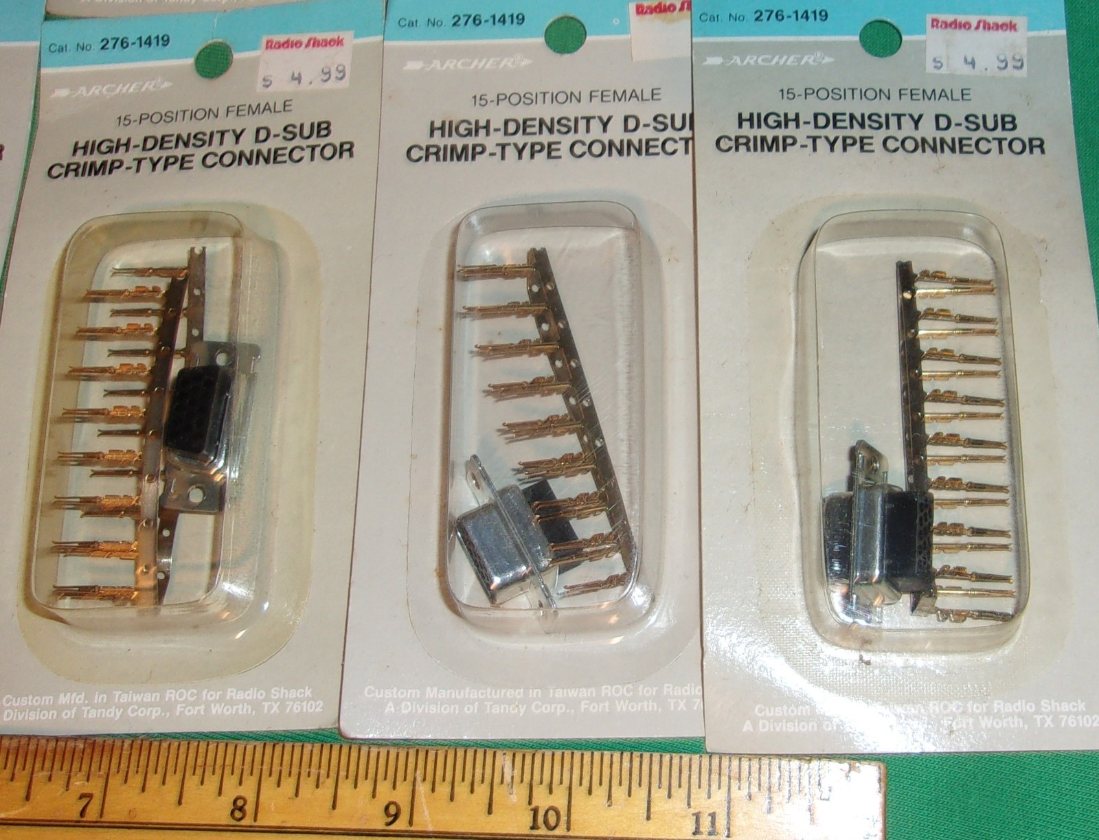 (11) Hi Density D-Sub Crimp Connecotor (15-Position Female) Realistic 276-1419