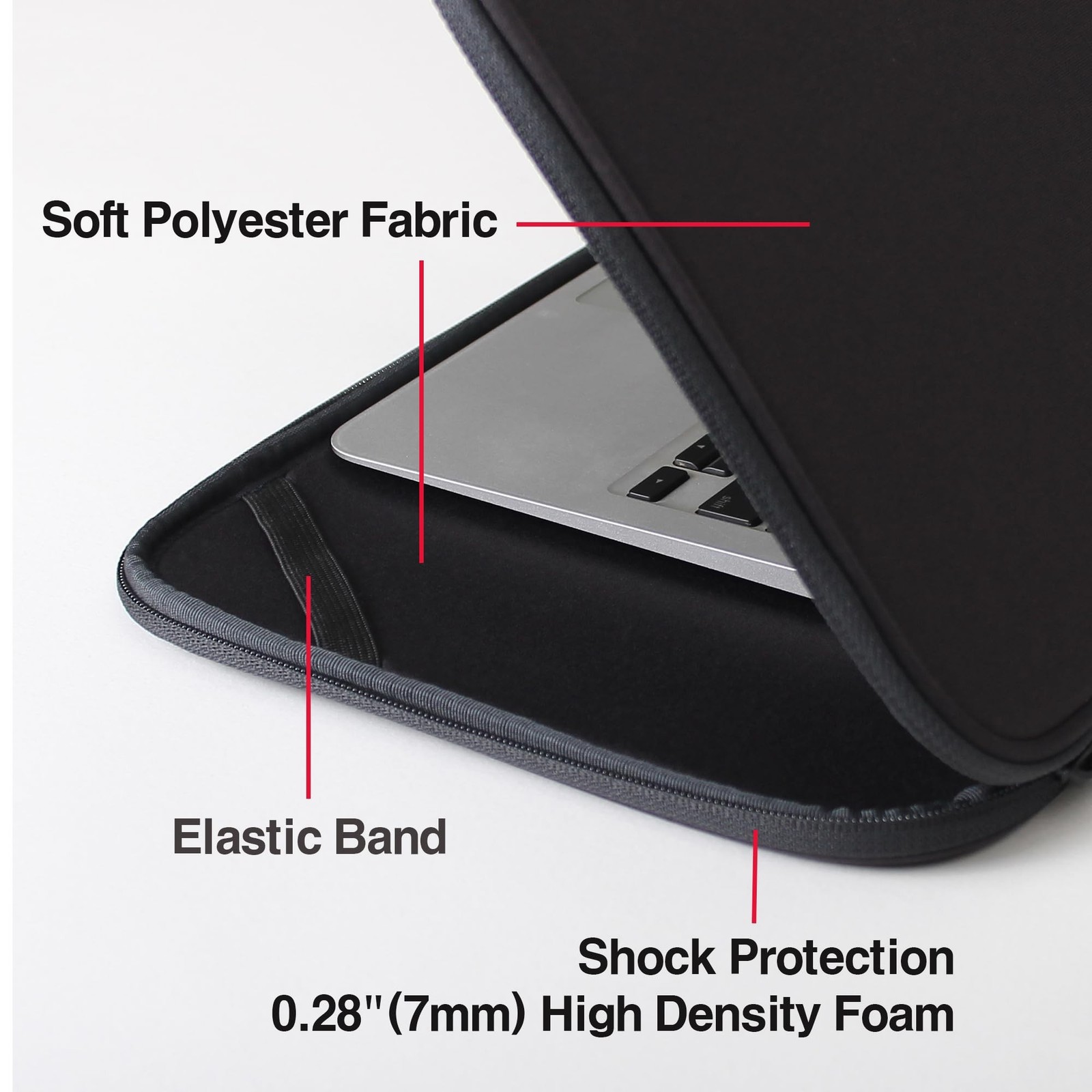 Laptop Sleeve 15.6 Inch Foldable Slim Case Lightweight Bag Notebook Computer …