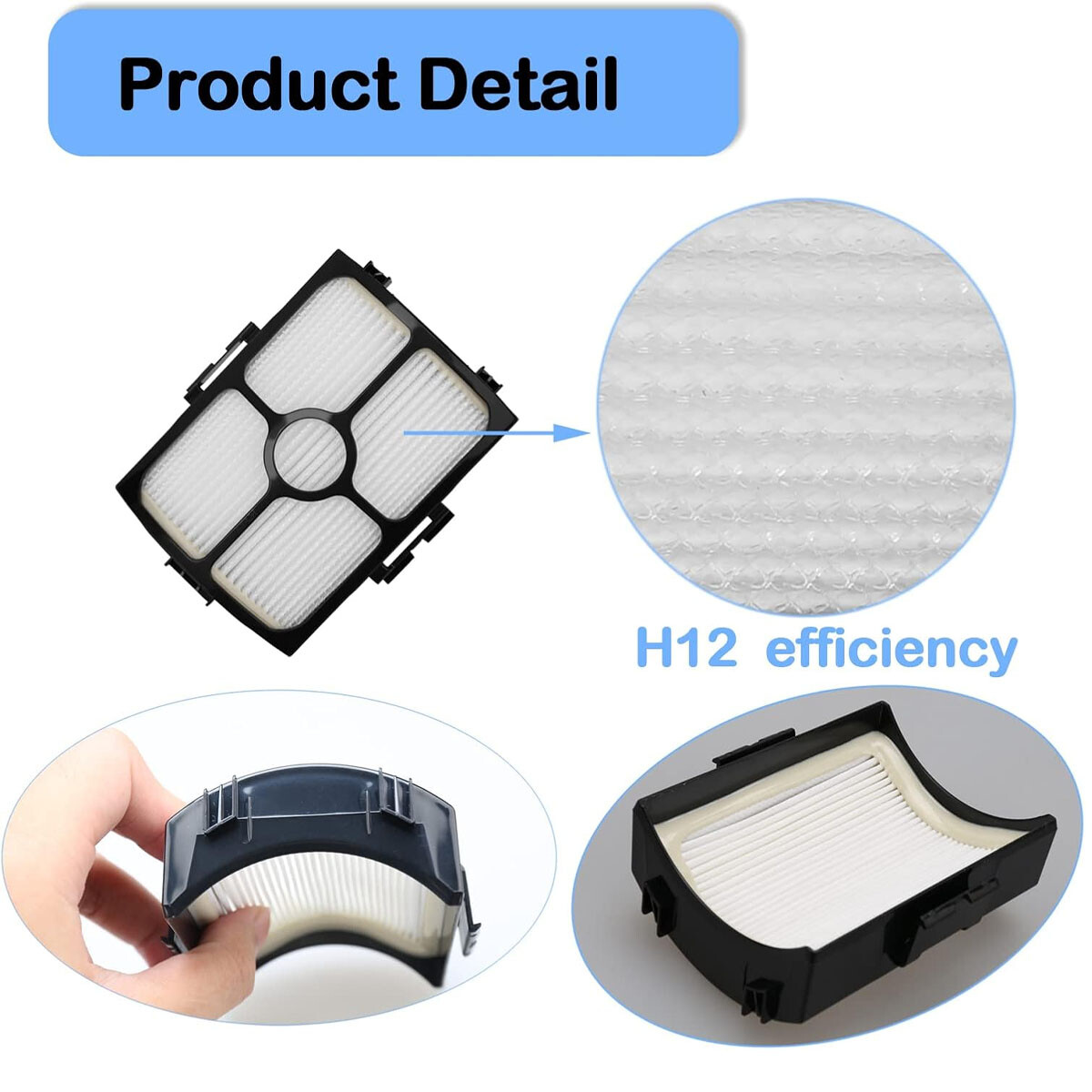 Compatible with Shark HZ3002 QS3002HBK Stratos Ultralight Corded Stick Vacuum